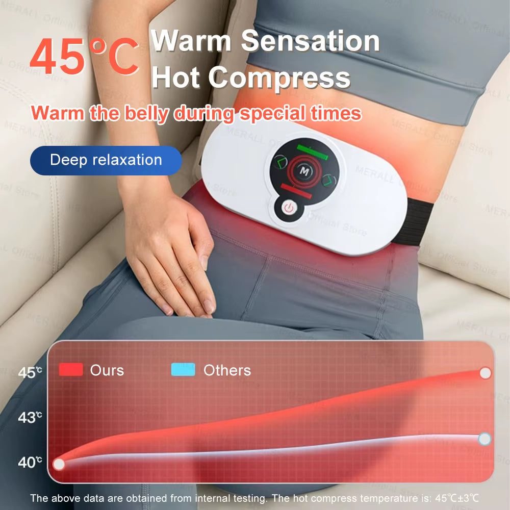 Electric Waist Massager EMS Muscle Stimulation Pulse Body Sculpting Massager Vibration Heating Back Massager Body Shaping