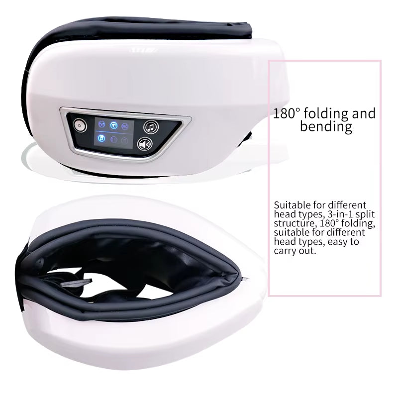 Electric Smart Eye Massager 6D Airbag Hot Compress Vibration Relieves Eye Fatigue Dark Circles Music Relax Eyes Massage Device