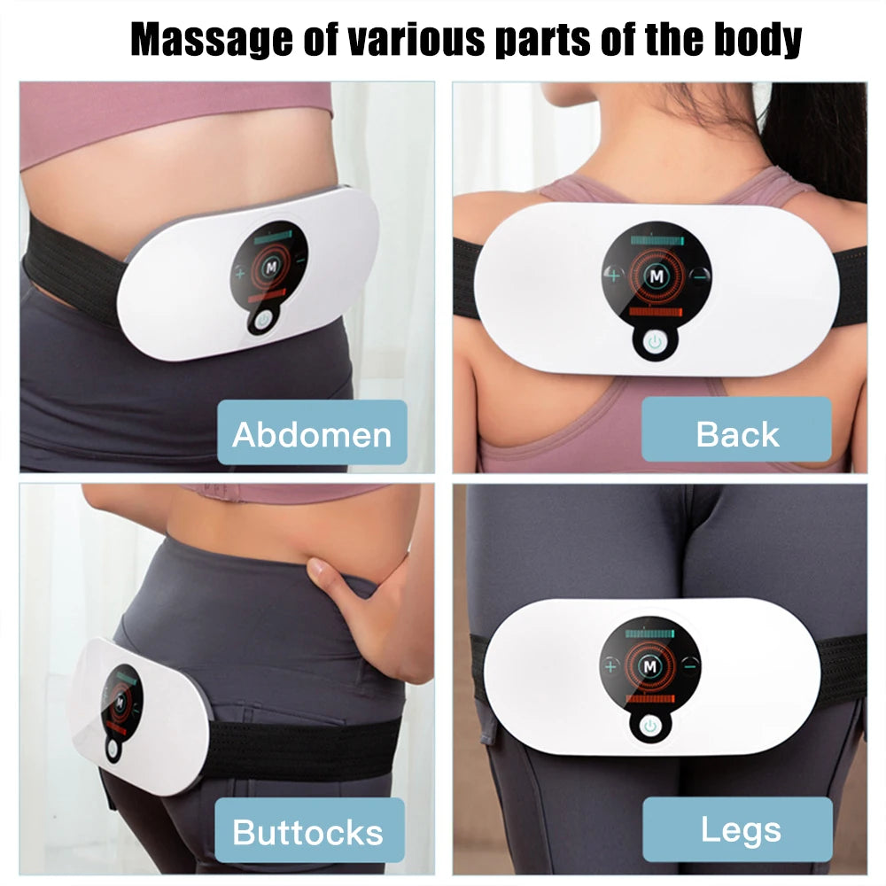 EMS Abdominal Slim Massager Electric Waist Trainer Fat Cellulite Burner Belt Vibration Muscle Massage Slimming Pulse Weight Loss
