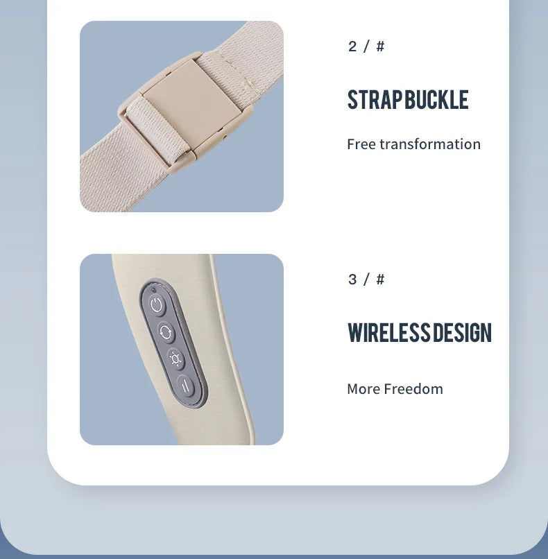 Foreverlily 26W Brushless Motor Neck And Shoulder Massager Wireless Shoulder And Back Kneading Massage Shawl Neck masajeador