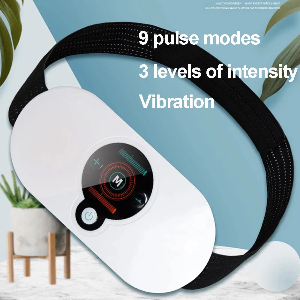 EMS Abdominal Slim Massager Electric Waist Trainer Fat Cellulite Burner Belt Vibration Muscle Massage Slimming Pulse Weight Loss