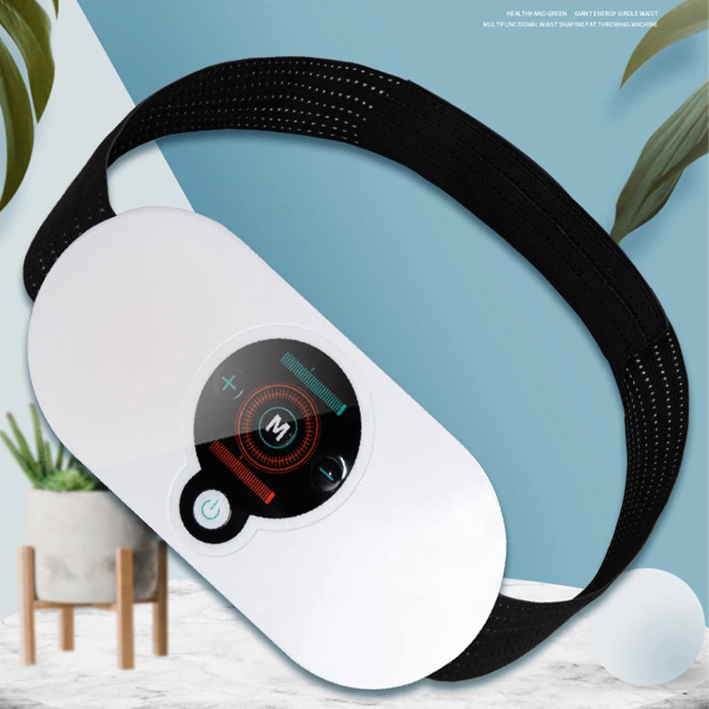 EMS Abdominal Slim Massager Electric Waist Trainer Fat Cellulite Burner Belt Vibration Muscle Massage Slimming Pulse Weight Loss