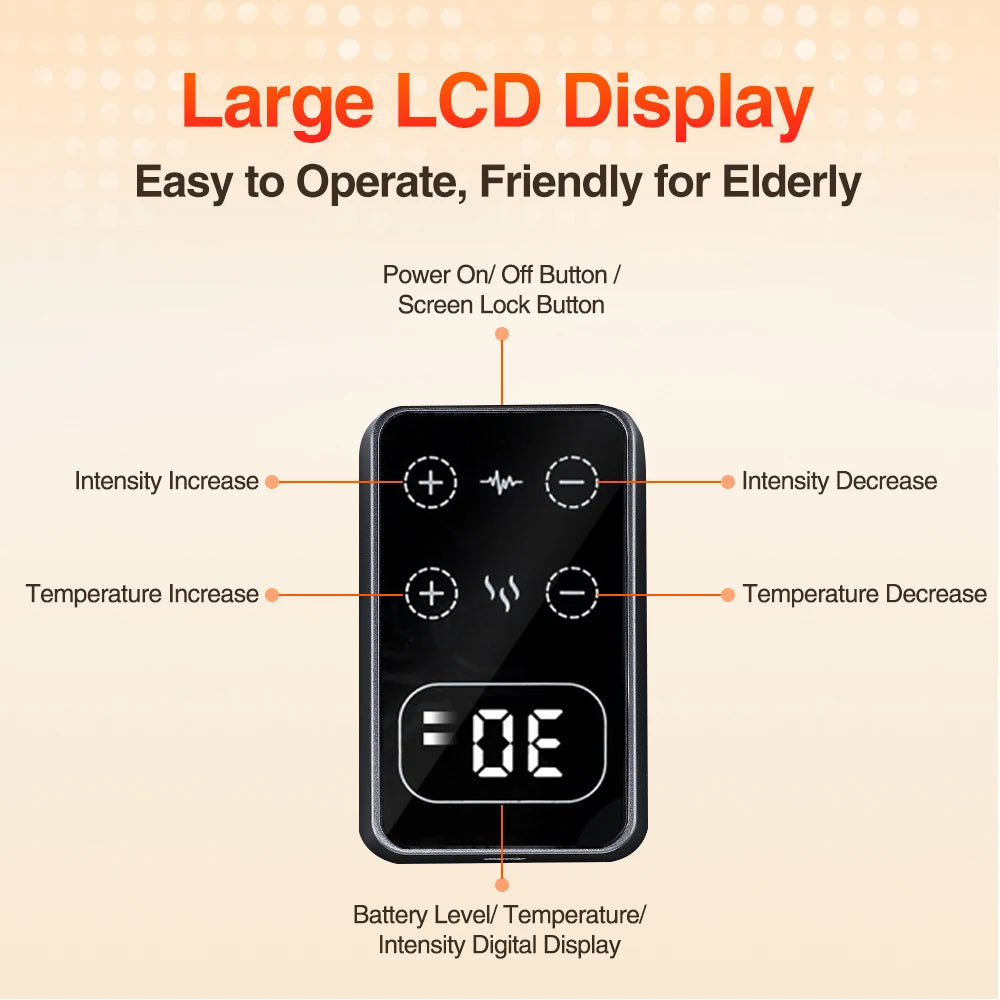 Knee Leg Thermal Massager 3 Gears Vibration Knee Pads 5 Gears Hot Compress Vibrador with Heat USB Charge