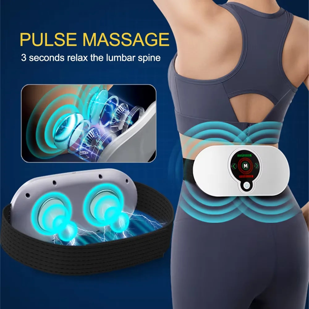 EMS Abdominal Slim Massager Electric Waist Trainer Fat Cellulite Burner Belt Vibration Muscle Massage Slimming Pulse Weight Loss